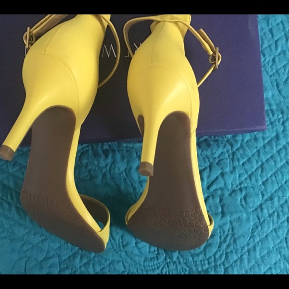 BP from Nordstrom’s beautiful yellow ankle strap sandals, new no box no tags. - Picture 5 of 6
